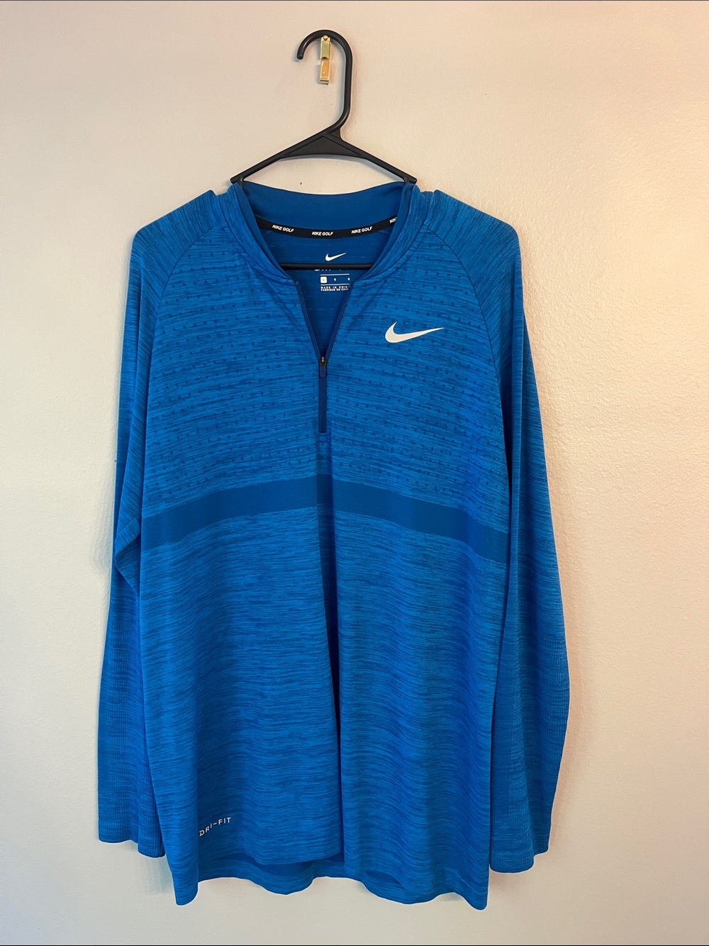 Nike Blue Dri-FIT Quarter-Zip Performance Pullover